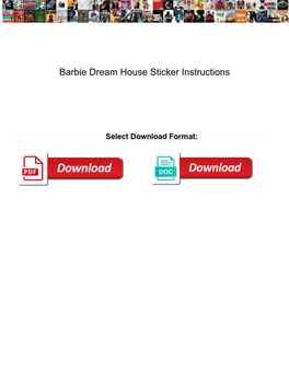 Barbie Dream House Sticker Instructions