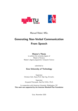 Generating Non-Verbal Communication from Speech