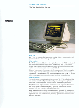 VT420 Text Terminal Brochure EC-F0682 1990