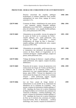 Archives Départementales Des Alpes-De-Haute-Provence