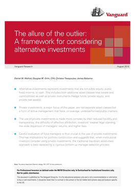 Vanguard Money Market Funds the Allure of the Outlier