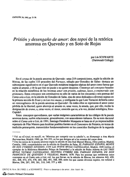 «Prisión Y Desengaño De Amor», Dos «Topoi»