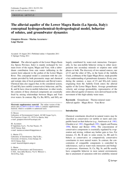The Alluvial Aquifer of the Lower Magra Basin (La Spezia, Italy): Conceptual Hydrogeochemical–Hydrogeological Model, Behavior of Solutes, and Groundwater Dynamics
