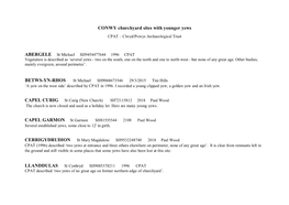 CONWY Churchyard Sites with Younger Yews BETWS-YN-RHOS CERRIGYDRUDION LLANDDULAS