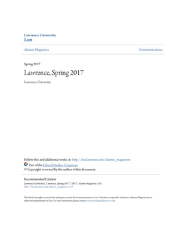 Lawrence, Spring 2017 Lawrence University