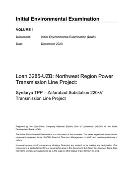 47296-001: Northwest Region Power Transmission Line Project