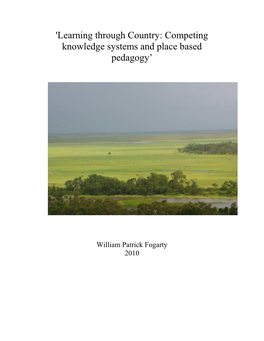 Learning Through Country: Competing Knowledge Systems and Place Based Pedagogy’