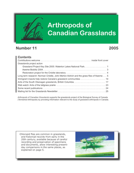 Arthropods of Canadian Grasslands