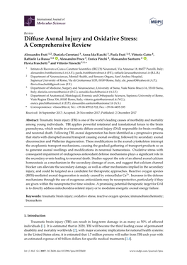 Diffuse Axonal Injury and Oxidative Stress: a Comprehensive Review