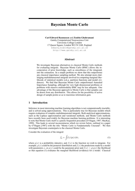 Bayesian Monte Carlo