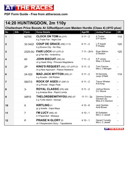 14:20 HUNTINGDON, 2M 110Y