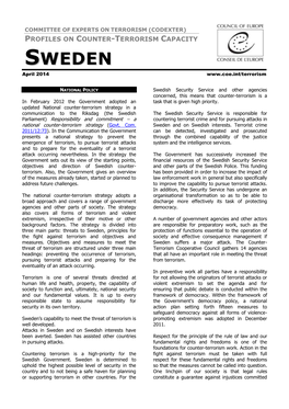 Sweden and on Swedish Interests