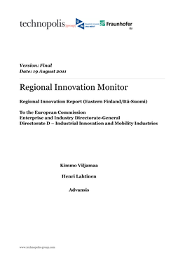 Ita-Suomi FI13 RIM Regional Innovation Report