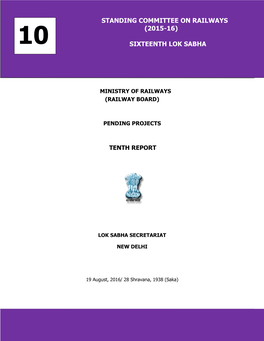 Standing Committee on Railways (2015-16) Sixteenth