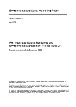 Integrated Natural Resources and Environmental Management Project (INREMP)