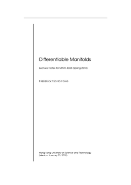 Differentiable Manifolds