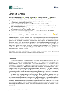 Omics in Myopia