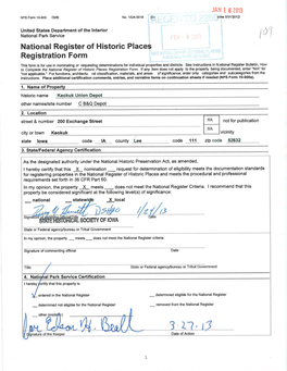 National Register of Historic Places Nomination