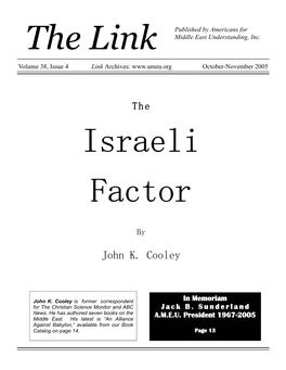The Israeli Factor