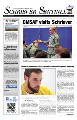 CMSAF Visits Schriever