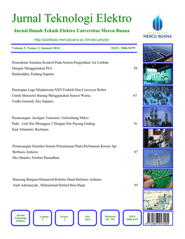 Jurnal Teknologi Elektro Jurnal Ilmiah Teknik Elektro Universitas Mercu Buana