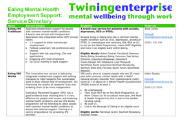 Ealing Mental Health Employment Support: Service Directory