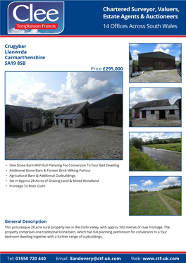 Crugybar Llanwrda Carmarthenshire SA19 8SB Price £295,000