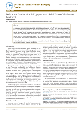 Skeletal and Cardiac Muscle Ergogenics and Side Effects Of