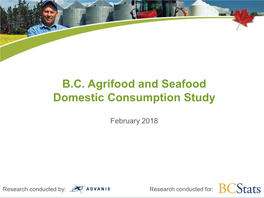 B.C. Agrifood and Seafood Domestic Consumption Study