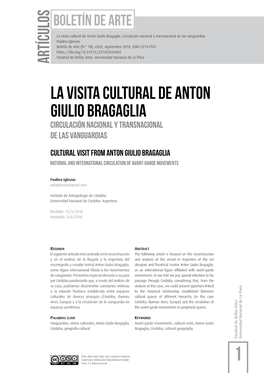 La Visita Cultural De Anton Giulio Bragaglia