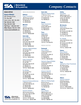 Source Atlantic Company Contacts Sheet