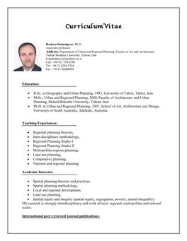 Curriculum Vitae