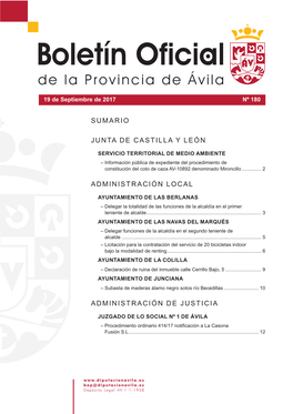 Junta De Castilla Y León Administración Local Administración De Justicia Sumario