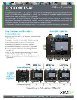 OPTICORE LS-XP I/O Point Expanders