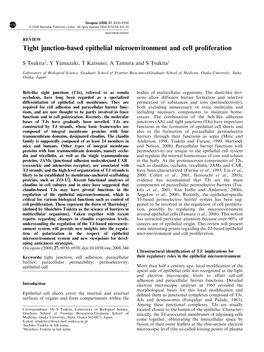 Tight Junction-Based Epithelial Microenvironment and Cell Proliferation