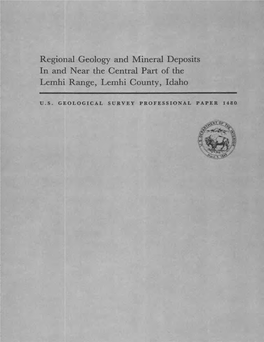 Regional Geology Sand Mineral Deposits in and Mear the Oentral