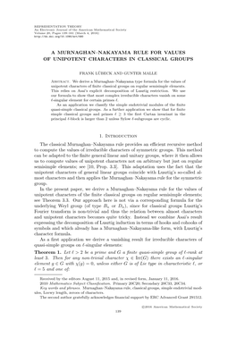 A Murnaghan–Nakayama Rule for Values of Unipotent Characters in Classical Groups