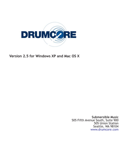 Drumcore 2.5 Guide