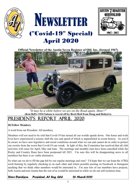 April 2020 Newsletter