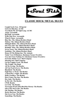 Classic Rock/ Metal/ Blues