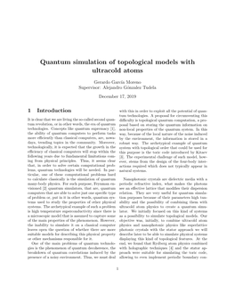 Quantum Simulation of Topological Models with Ultracold Atoms