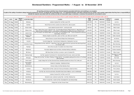 Walks Programme Aug to Nov 2018 (Revised 30Th Oct Walk).Xlsx Page 1 Brentwood Ramblers - Programmed Walks - 1 August to 30 November 2018