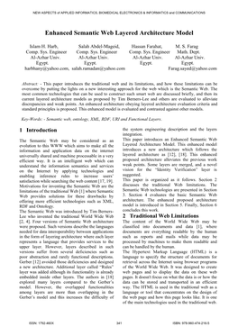 Enhanced Semantic Web Layered Architecture Model