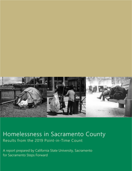 Homelessness in Sacramento County Results from the 2019 Point-In-Time Count