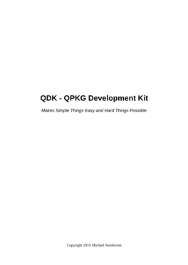 QDK - QPKG Development Kit
