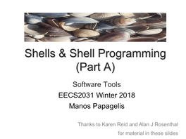 Shells and Shell Programming