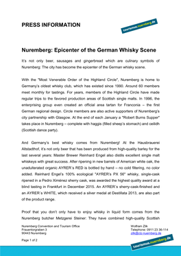 Epicenter of the German Whisky Scene