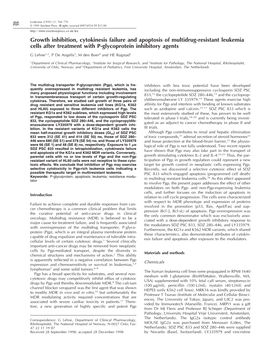 Growth Inhibition, Cytokinesis Failure and Apoptosis of Multidrug-Resistant