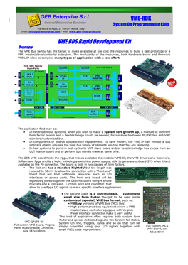 VME BUS Rapid Development