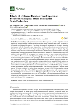 Effects of Different Bamboo Forest Spaces on Psychophysiological